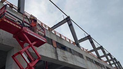 軌道交通18號線跳蹬站安裝化學(xué)螺栓